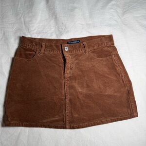Brandy Melville Tan Corduroy Mini Skirt